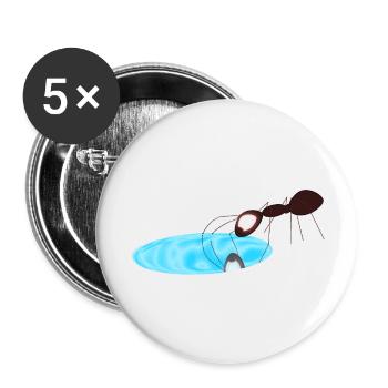 Ameise - Buttons groß 56 mm (5er Pack) - Weiß - Vorne