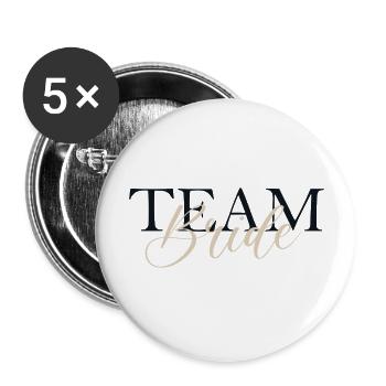 Team Bride - Buttons large 2.2''/56 mm (5-pack) - white - Front