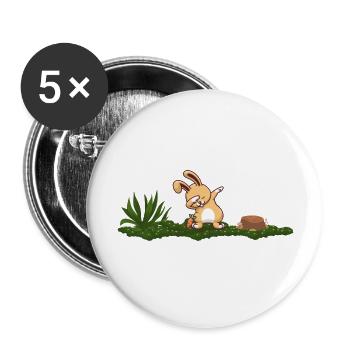 Hare - Buttons large 2.2''/56 mm (5-pack) - white - Front