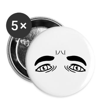 Conception de Crying Sad Eyes - Lot de 5 grands badges (56 mm) - blanc - Devant