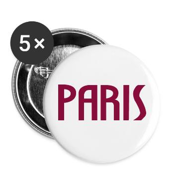 Paris - Lot de 5 grands badges (56 mm) - blanc - Devant