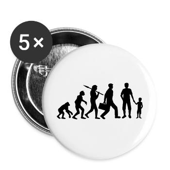 Fils Papa Evolution Enfant - Lot de 5 grands badges (56 mm) - blanc - Devant