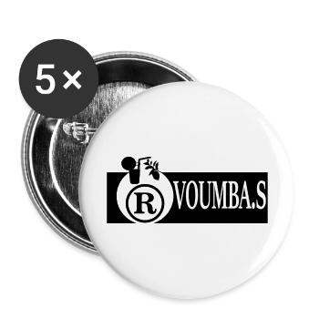VOUMBA. S JUS - Buttons large 2.2''/56 mm (5-pack) - white - Front