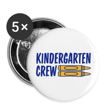 Kindergarten Crew Crayon Team - Buttons large 2.2''/56 mm (5-pack) - white - Front