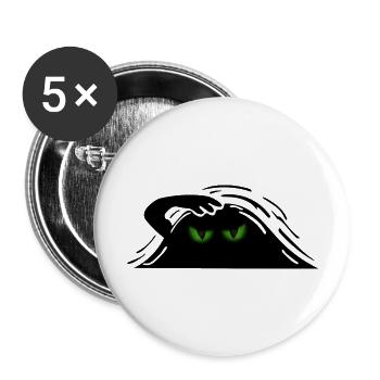 Ghost Eyes Spirit Evil Eye - Buttons large 2.2''/56 mm (5-pack) - white - Front