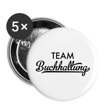 Accounting Team - Buttons large 2.2''/56 mm (5-pack) - white - Front