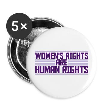womens rights Feminist Zitat - Buttons groß 56 mm (5er Pack) - Weiß - Vorne
