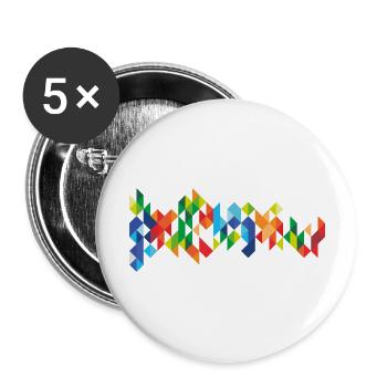 Splashes of Color Blobs splashes of paint Painter Gift - Buttons large 2.2''/56 mm (5-pack) - white - Front
