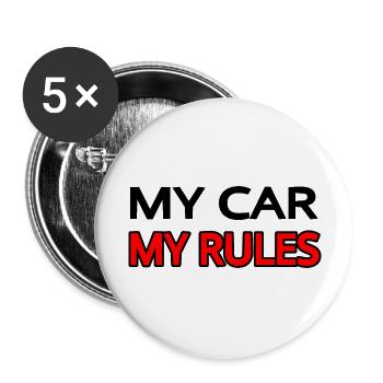 Car - Buttons large 2.2''/56 mm (5-pack) - white - Front