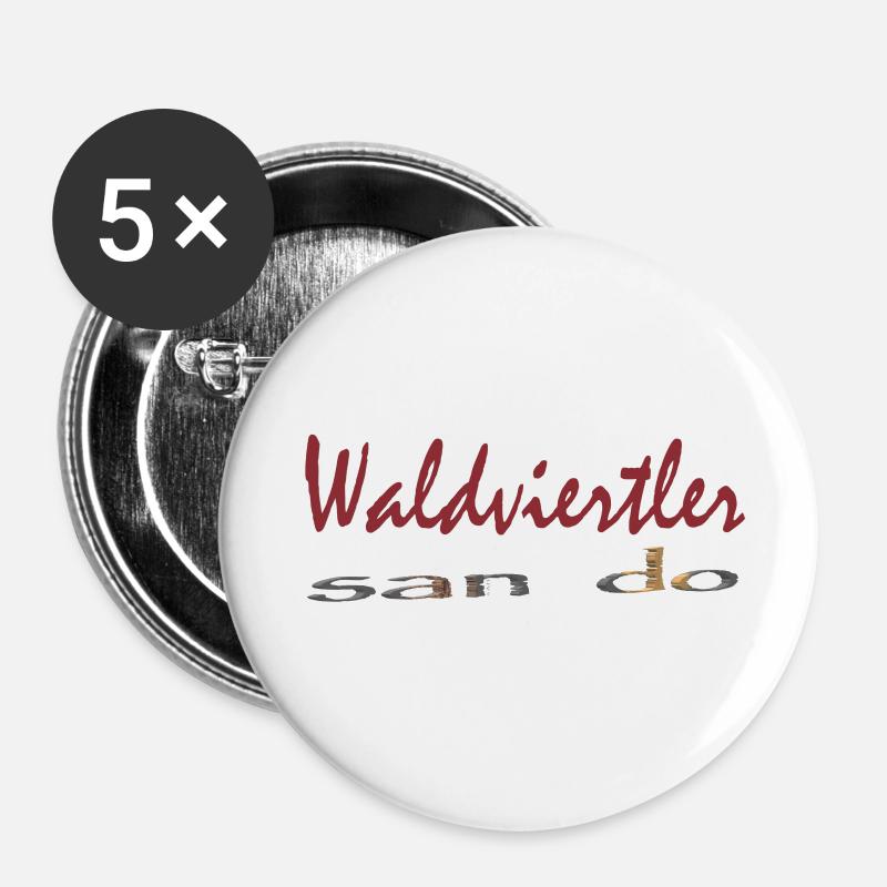 Waldviertler san do - Buttons large 2.2''/56 mm (5-pack) - white