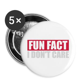 I don't care fact - Buttons large 2.2''/56 mm (5-pack) - white - Front