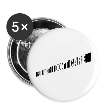 I dont care fact - Buttons groß 56 mm (5er Pack) - Weiß - Vorne