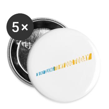 only talking to dog - Buttons groß 56 mm (5er Pack) - Weiß - Vorne