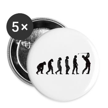 Golf Golfschläger Golfspieler Spruch Golfball - Buttons groß 56 mm (5er Pack) - Weiß - Vorne