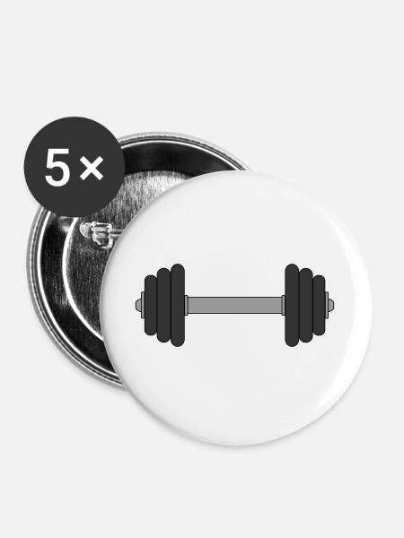 Dumbbell - Buttons large 2.2''/56 mm (5-pack) - white
