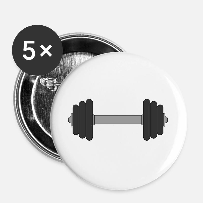 Dumbbell - Buttons large 2.2''/56 mm (5-pack) - white