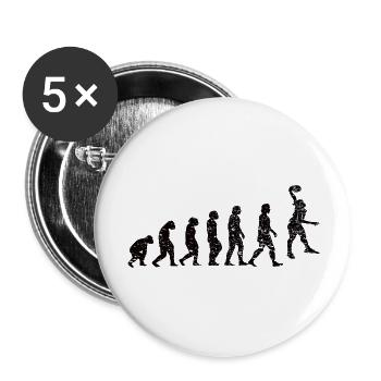 Basketball Verein Basketballliebhaber Basketballer - Buttons groß 56 mm (5er Pack) - Weiß - Vorne