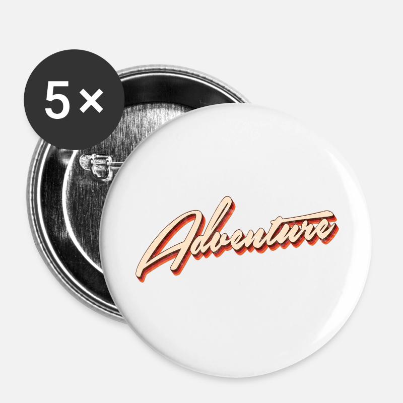 Adventure - Buttons large 2.2''/56 mm (5-pack) - white