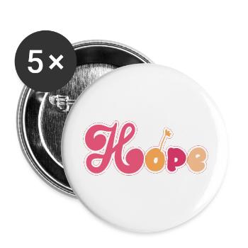 Amplify hope quote best t shirt and hoddies - Lot de 5 grands badges (56 mm) - blanc - Devant