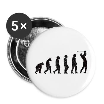 Golf Golfspielerin Golfschläger Spruch Golfball - Buttons groß 56 mm (5er Pack) - Weiß - Vorne