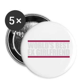 World's Best Ex Girlfriend - Buttons large 2.2''/56 mm (5-pack) - white - Front