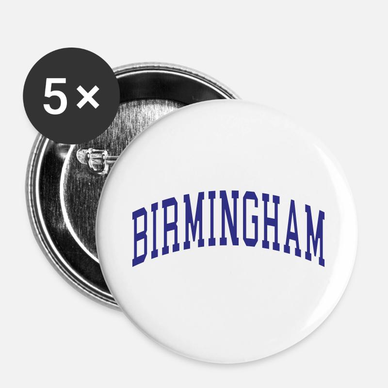 Birmingham - Buttons large 2.2''/56 mm (5-pack) - white