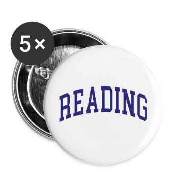 Lecture - Lot de 5 grands badges (56 mm) - blanc - Devant