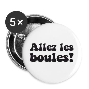 3 Boulekugeln für Bouler Boulekugel Petanque Boule - Buttons groß 56 mm (5er Pack) - Weiß - Vorne