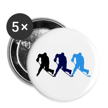Hockey - Buttons large 2.2''/56 mm (5-pack) - white - Front