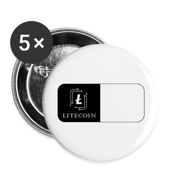 Bitcoin Trading Crypto Stocks - Lot de 5 grands badges (56 mm) - blanc - Devant