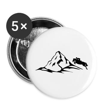 Bitcoin Trading Crypto Aktien - Buttons groß 56 mm (5er Pack) - Weiß - Vorne