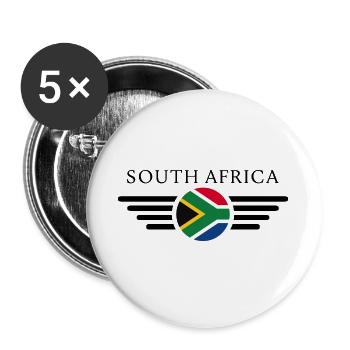 Afrique du Sud - Lot de 5 grands badges (56 mm) - blanc - Devant