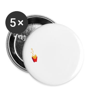 Teile mein Essen nicht - Buttons groß 56 mm (5er Pack) - Weiß - Vorne