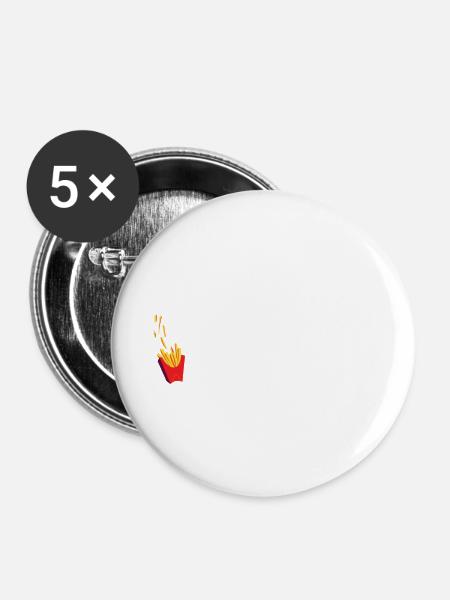 Teile mein Essen nicht - Buttons groß 56 mm (5er Pack) - Weiß