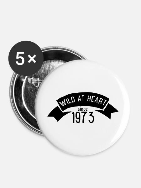 1973 - Buttons groß 56 mm (5er Pack) - Weiß