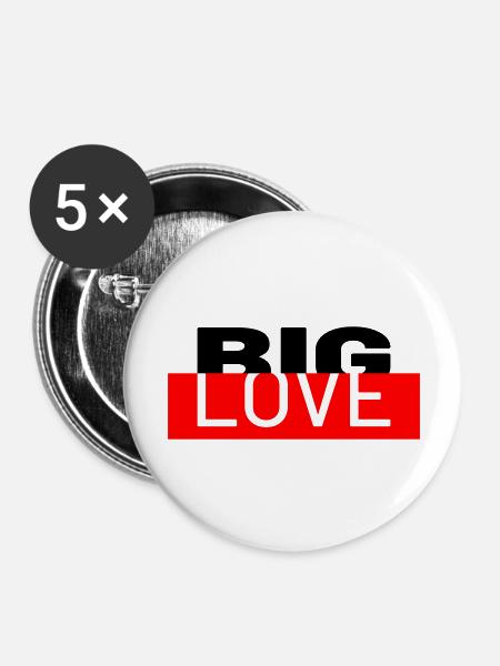 BIG Love - Buttons groß 56 mm (5er Pack) - Weiß