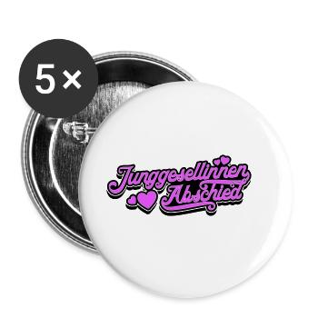 Jga Junggesellinnenabschied - Buttons groß 56 mm (5er Pack) - Weiß - Vorne