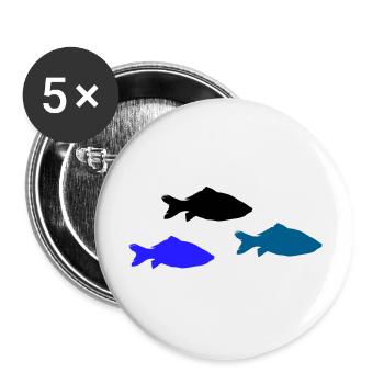 Pisces - Buttons large 2.2''/56 mm (5-pack) - white - Front
