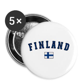 Flag of Finland, Finnish pride - Buttons large 2.2''/56 mm (5-pack) - white - Front