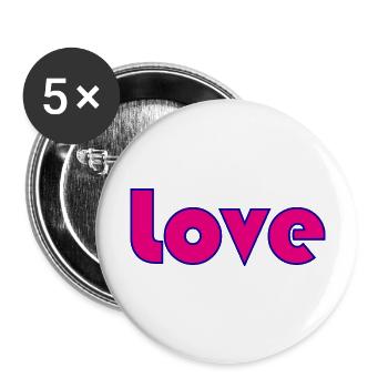 GERADE VERHEIRATET. Junggesellinnenabschied. VALENTINSTAG. PAAR. LIEBE - Buttons groß 56 mm (5er Pack) - Weiß - Vorne
