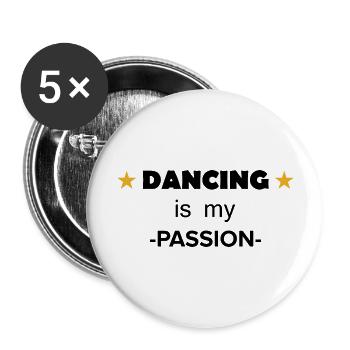 Dancing Dance Music - Buttons groß 56 mm (5er Pack) - Weiß - Vorne