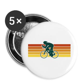 Fahrrad - Buttons groß 56 mm (5er Pack) - Weiß - Vorne