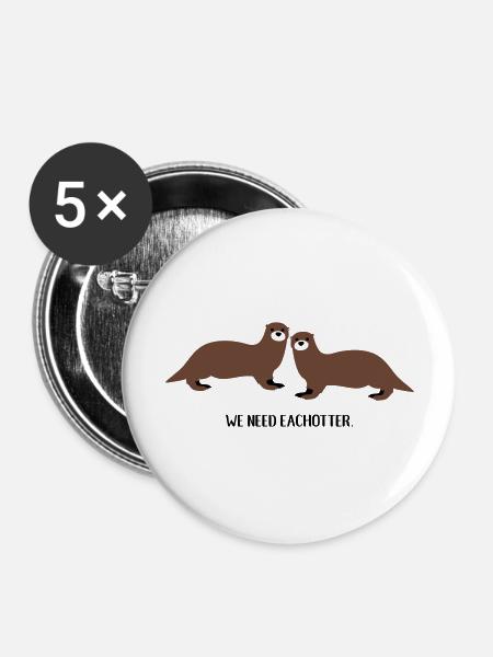 We need eachotter - Buttons large 2.2''/56 mm (5-pack) - white