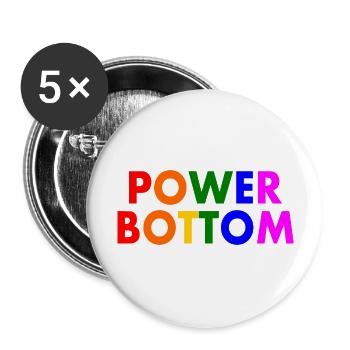Power bottom - Buttons large 2.2''/56 mm (5-pack) - white - Front