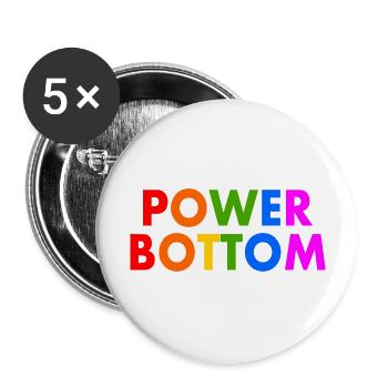 Power bottom - Buttons large 2.2''/56 mm (5-pack) - white - Front