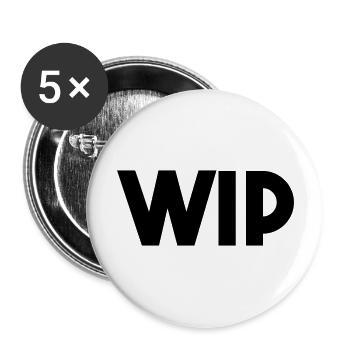WIP - Buttons large 2.2''/56 mm (5-pack) - white - Front