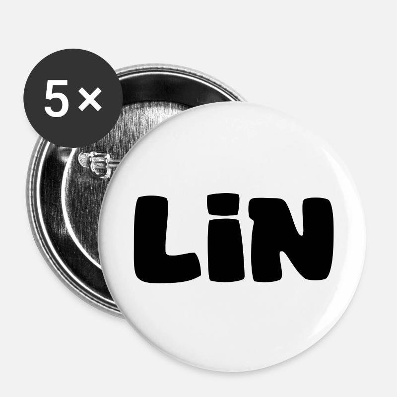 Name - Lin - Buttons large 2.2''/56 mm (5-pack) - white
