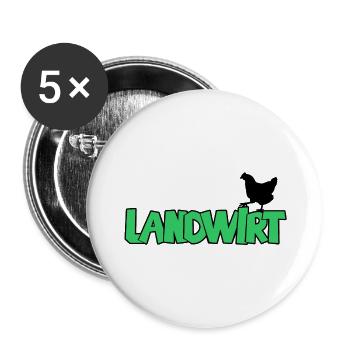 Landwirt Landwirtschaft BauerGeflügelzucht 8.1.24 - Buttons groß 56 mm (5er Pack) - Weiß - Vorne