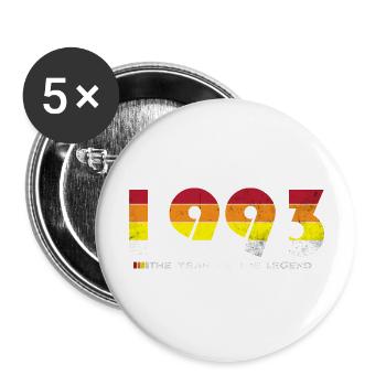 Millésime 1993 - L’année de la légende - Rétro 31 - Lot de 5 grands badges (56 mm) - blanc - Devant