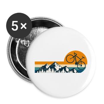 Vélo Tourmalet ascension tourmalet velo cycliste - Lot de 5 grands badges (56 mm) - blanc - Devant